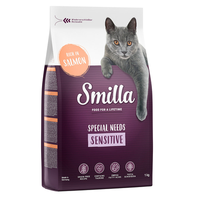 1kg Adult Sensible Smilla Graanvrij Droog Kattenvoer - kattenbrokken
