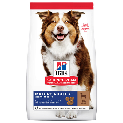 2x14kg Senior Mature Adult 7+ Medium met Lam & Rijst Hill's Science Plan Hondenvoer - hondenbrokken