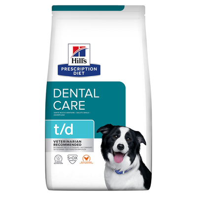 2x10kg Canine T/D Dental Care met Kip Hill's Prescription Diet Hondenvoer - hondenbrokken