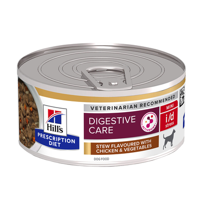 Hill's Prescription Diet i/d Digestive Care Stress Mini Stoofpotje Hondenvoer Met Kip - 24 x 156 g - natvoer honden