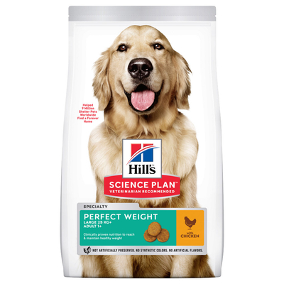 Voordeelpakket: 2 zakken Hill's Science Plan Adult Adult 1+ Perfect Weight Large Breed met Kip (2 x 12 kg) - hondenbrokken