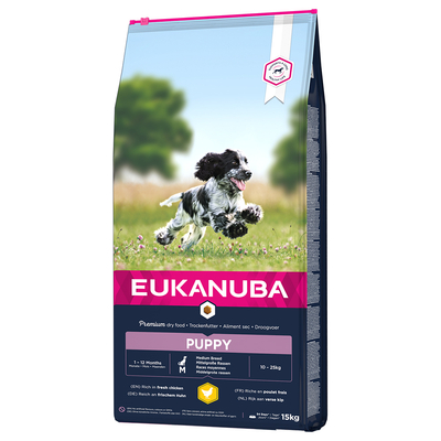 Eukanuba Puppy Medium Breed Kip - 2 x 15 kg - hondenbrokken