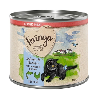 24x200g Kitten Zalm/Kip Feringa Kattenvoer - natvoer katten