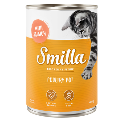 24x400g Mals Gevogelte met Zalm Smilla Gevogeltepannetje Kattenvoer nat - natvoer katten