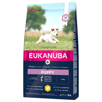 Eukanuba Puppy Small Breed Kip Hondenvoer - Dubbelpak 2 x 3 kg - hondenbrokken