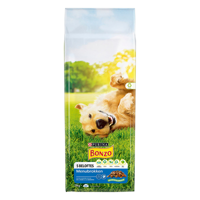 Bonzo Menubrokken Kip, Rund en Groenten 2 x 15 kg - hondenbrokken