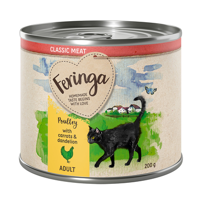 24x200g Classic Meat Menü Gevogelte Feringa Kattenvoer nat - natvoer katten
