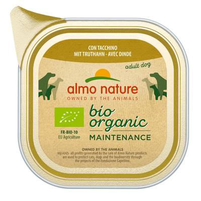 6x100g Almo Nature BioOrganic Maintenance Kalkoen Hondenvoer - natvoer honden