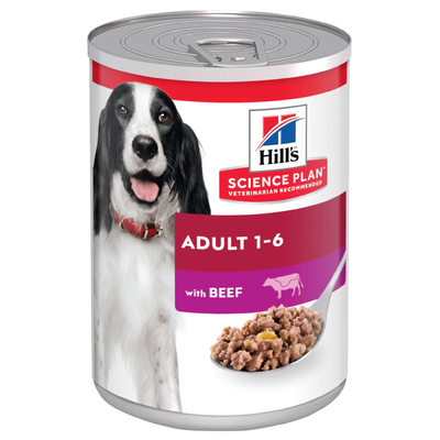24 x 370 g Hill's Science Plan Adult Rund Hondenvoer - natvoer honden