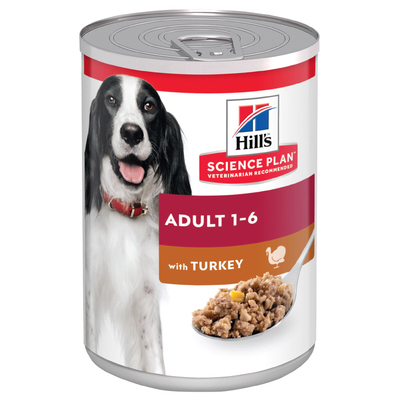 12 x 370 g Hill's Science Plan Adult Kalkoen Hondenvoer - natvoer honden