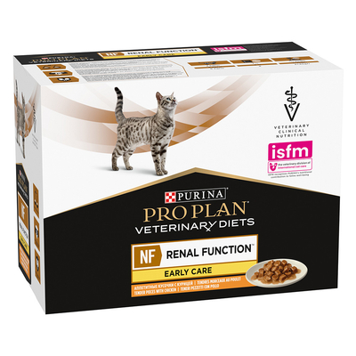 Purina Pro Plan Veterinary Diets Feline NF Early Care met Kip Kattenvoer - Dubbelpak: 20 x 85 g - natvoer katten