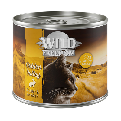 24x200g Adult Valley Konijn & Kip Wild Freedom Kattenvoer - natvoer katten