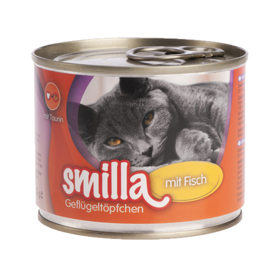 6x200g Gevogeltepannetje Mals Gevogelte met Vis Smilla Kattenvoer - natvoer katten