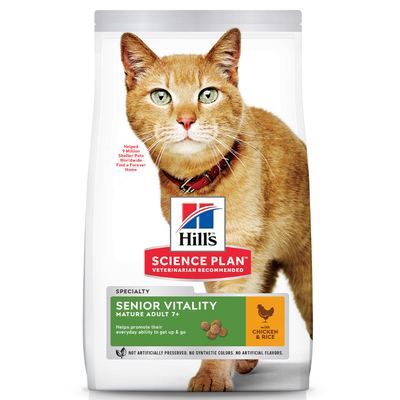 2x7kg Mature Adult Senior Vitality met Kip & Rijst Hill's Science Plan Kattenvoer - kattenbrokken