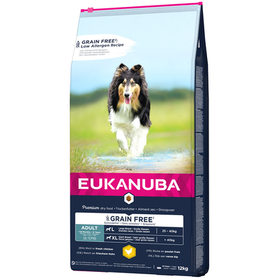 2x12kg Eukanuba Grain Free Adult Large Breed Kip Hondenvoer droog - hondenbrokken
