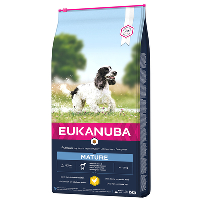 Eukanuba Thriving Mature Medium Breed Kip - 2 x 15 kg - hondenbrokken