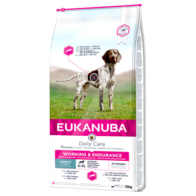 Eukanuba Daily Care Working & Endurance Adult 2 x 15 kg - hondenbrokken