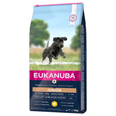 Eukanuba Junior met kip 15 kg - hondenbrokken