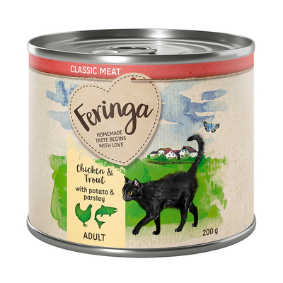 24x200g Classic Meat Menü Forel & Kip Feringa Kattenvoer nat - natvoer katten
