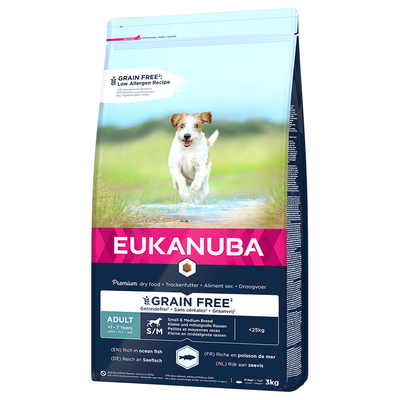 2x3kg Adult Small/Medium Breed Zalm Graanvrij Eukanuba Hondenvoer - hondenbrokken