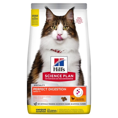 Hill's Science Plan Adult Perfect Digestion met Kip - Dubbelpak: 2 x 7 kg - kattenbrokken