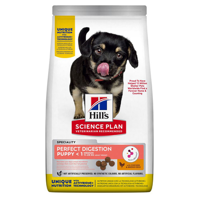 2x14kg Hill's Science Plan Medium Puppy Perfect Digestion Hondenvoer droog - hondenbrokken