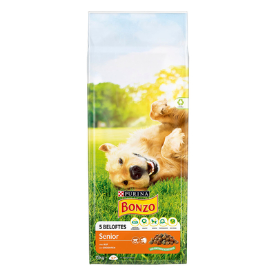 Bonzo Senior met Kip en Groenten 2 x 15 kg - hondenbrokken