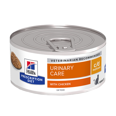6x156 g C/D Blik Multicare met Kip - Hill's Prescription Diet Feline - natvoer katten