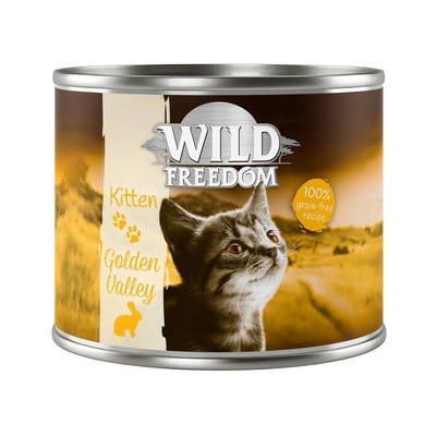 6x200g Kitten Valley Konijn & Kip Wild Freedom Kattenvoer - natvoer katten