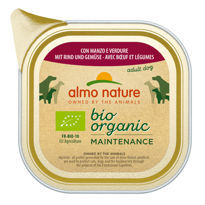 24x100g Bio Rund & Groente Almo Nature Daily Menu Hondenvoer - natvoer honden