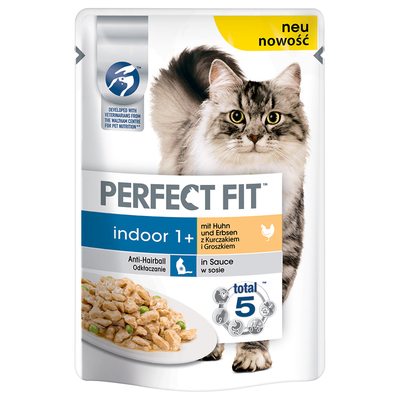 96x85g Perfect Fit Indoor 1+ Kip Natvoer Katten - natvoer katten