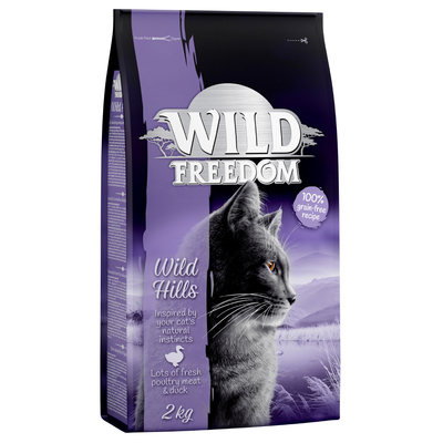 3x2kg Adult "Wild Hills" Eend Wild Freedom Kattenvoer - kattenbrokken
