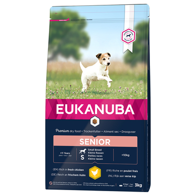 Eukanuba Caring Senior Small Breed Kip - Voordeelpakket: 3 x 3 kg - hondenbrokken