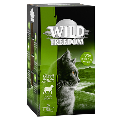 6x85g Adult Kuipje Green Lands Lam & Kip Wild Freedom Kattenvoer - natvoer katten