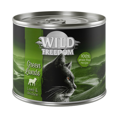 24x200g Adult Green Lands Lam & Kip Wild Freedom Kattenvoer - natvoer katten