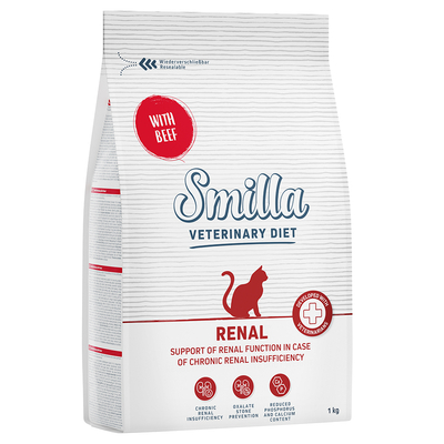Smilla Veterinary Diet Renal met Rund Kattenvoer - 1 kg - kattenbrokken