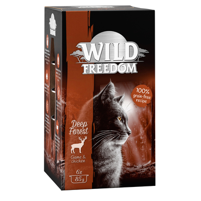 6x85g Adult Kuipje Deep Forest Wild & Kip Wild Freedom Kattenvoer - natvoer katten