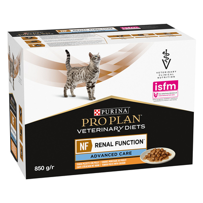 Pro Plan Veterinary Diets Feline Nf Renal Function 10x85 g - Kattenvoer - Kip