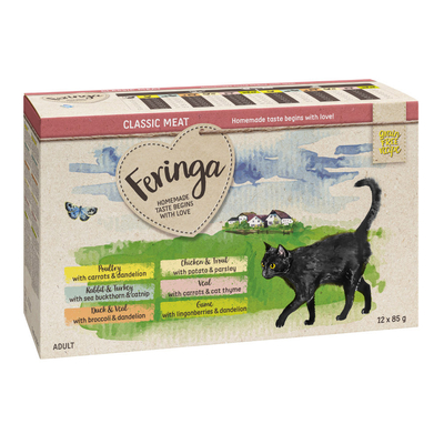 24x85g Maaltijdzakjes 2 x II Feringa Kattenvoer - natvoer katten