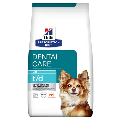3kg Canine T/D Dental Care Mini met Kip Hill's Prescription Diet Hondenvoer - hondenbrokken