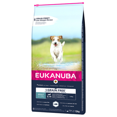 2x12kg Adult Small/Medium Breed Zalm Graanvrij Eukanuba Hondenvoer - hondenbrokken