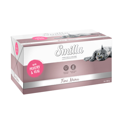 24x100g Gevogelte & Kalf Smilla Fine Menu Kattenvoer nat - natvoer katten