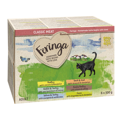 6x100g Kuipje I (6 soorten) Feringa Kattenvoer - natvoer katten