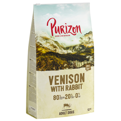 2x12kg Wild met Konijn Adult Graanvrij Purizon Hondenvoer - hondenbrokken