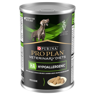3 x 400 g Canine Mousse Hypoallergenic Purina Pro Plan Veterinary Diets Canine Hondenvoer - natvoer honden