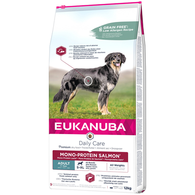 2x12kg Eukanuba Adult Mono-Protein met Zalm Hondenvoer droog - hondenbrokken