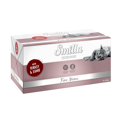 24x100g Kalkoen & Lam Smilla Fine Menu Kattenvoer nat - natvoer katten