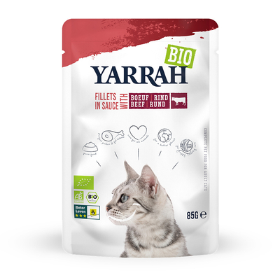 28x85g Bio Filets in Saus Yarrah Kattenvoer - Diverse Smaken - natvoer katten
