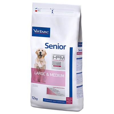 2x12kg Veterinary HPM Dog Senior Large & Medium Virbac Hondenvoer - hondenbrokken