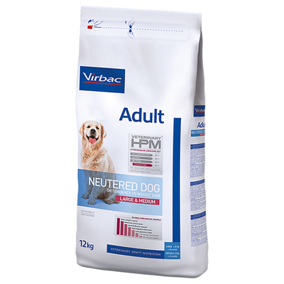 2x12kg Veterinary HPM Dog Adult Neutered Large & Medium Virbac Hondenvoer - hondenbrokken